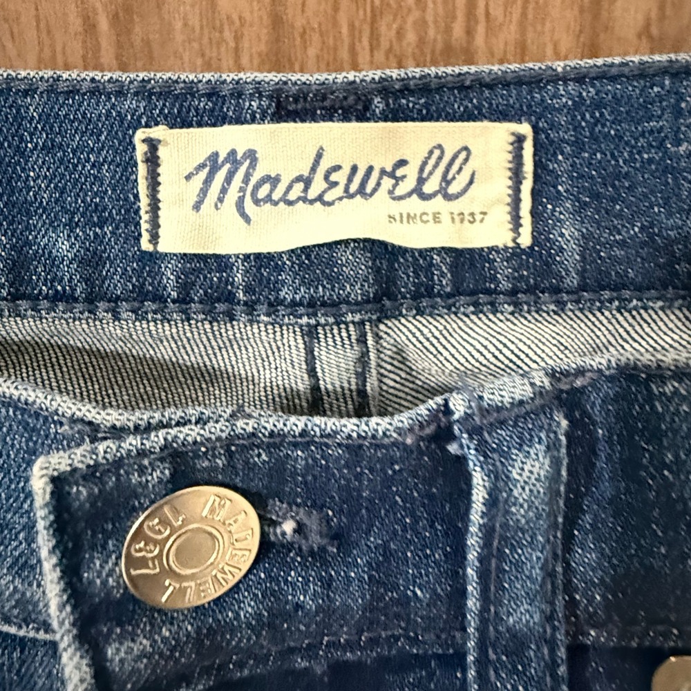 Madewell Slim Boyjean Womens 27 Blue Good Distressed Patchwork B7426 Denim - Picture 3 of 9